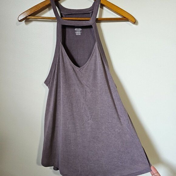 EUC AMERICAN EAGLE OUTFITTERS LAVENDER SOFT & SEXY SUEDED CUTOUT TANK TOP SMALL - Picture 1 of 11
